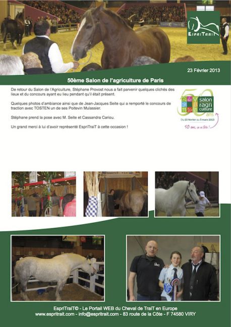 Salon International de l&lsquo;Agriculture 2013